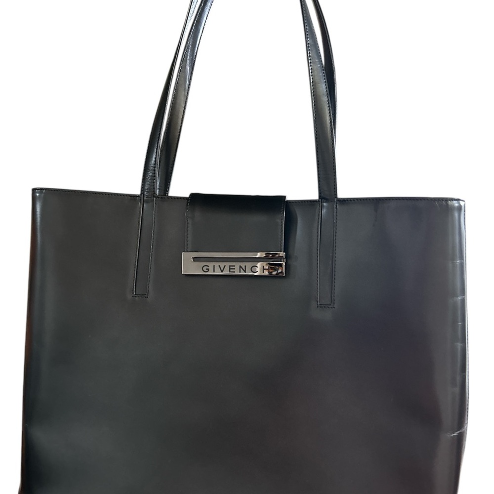 GIVENCHY Black Leather & Gun metal hardware Tote Bag - Picture 2 of 9